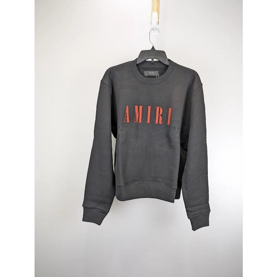 Felpa girocollo Amiri Core logo nero rosso nuova con etichetta small