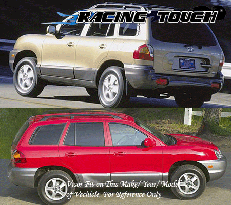 Out Channel Window Visors Rain Guard Sunroof 5pcs For Hyundai Santa Fe 01-06 - Foto 7 di 7