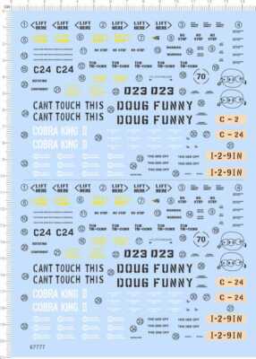 1/16 CANT TOUCH THIS DOUG FUNNY M1A2 Abrams Main Battle Tank Marking Water Decal