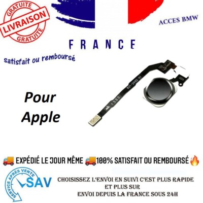Bouton Home + Nappe Flex Pour IPhone 5S – Noir – Pièce De Réparation Neuf