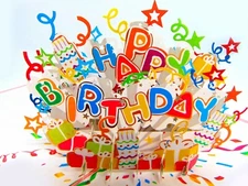 Happy Birthday, Pop Up Card, 3D Popup Greeting Cards for all occasion