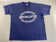 Vintage E.N.U.F. Internationale T-shirt Blue Single Stitch Men Size XL USA Made