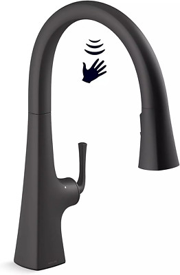 Kohler Graze Touchless Pull-Down Kitchen Sink Faucet - K-22068-BL - Matte Black