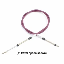 4 Series Push-Pull Cable,  Clamp Hubs, 1/4-28 Rods, (choose travel option)