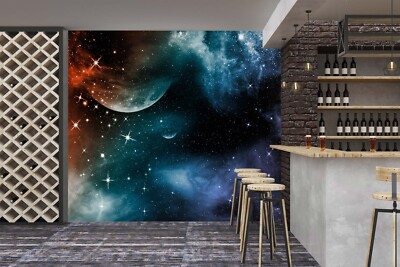 3D Planet Sterne ZHUC1826 Tapete Wandbild Fototapete Abnehmbarer Ann 24