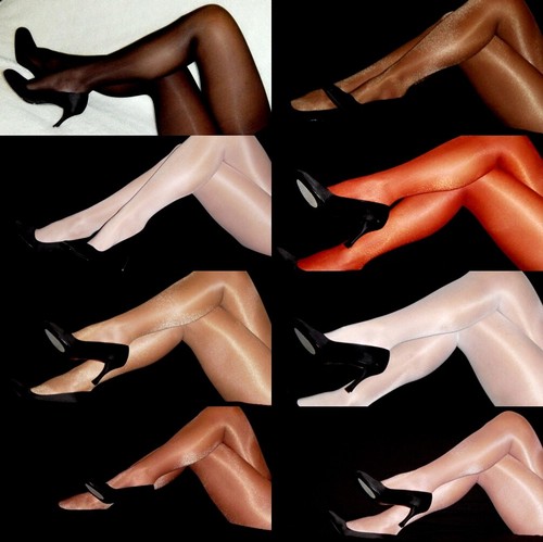 D L Peavey White High Gloss Tights Hooters Uniform Shiny Halloween Costume - Picture 11 of 11