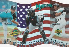 Florida Marlins 1997 UDA World Series Jumbo Die-Cut Insert Card