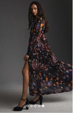 Anthropologie x Maeve Deep-V Printed Maxi Dress Size US4