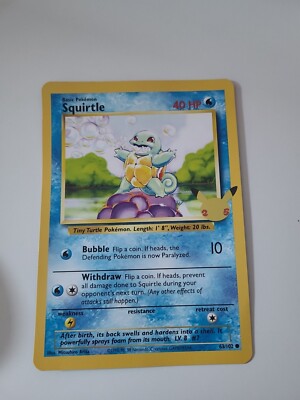 LARGE 1995 Squirtle Pokemon card 63/102 | eBay