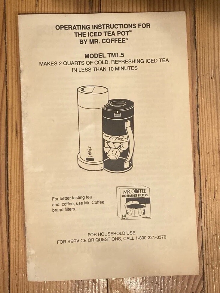 Maker Instructions Mr Coffee User Manual Cold Brew Mr Coffee Iced