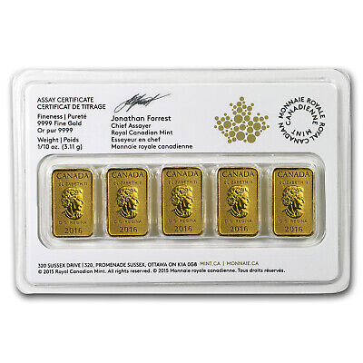 カナダ5dollars FINEGOLD 1/10ozORPUR Gold 1/10 oz Canadian Random Year Gold Maple Leaf $5 Coin