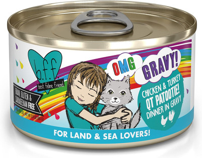 B.F.F. Omg - Best Feline Friend Oh My Gravy! Grain-Free Wet Cat Food Can