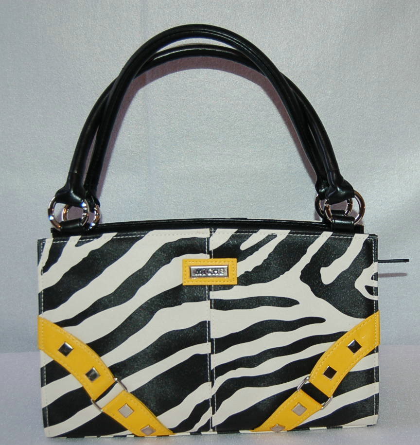 【mika】PERVERZE VintageLeatherBodyBag Miche Classic Purse SHELL ONLY Fits Classic Bag ZOE Zebra Print