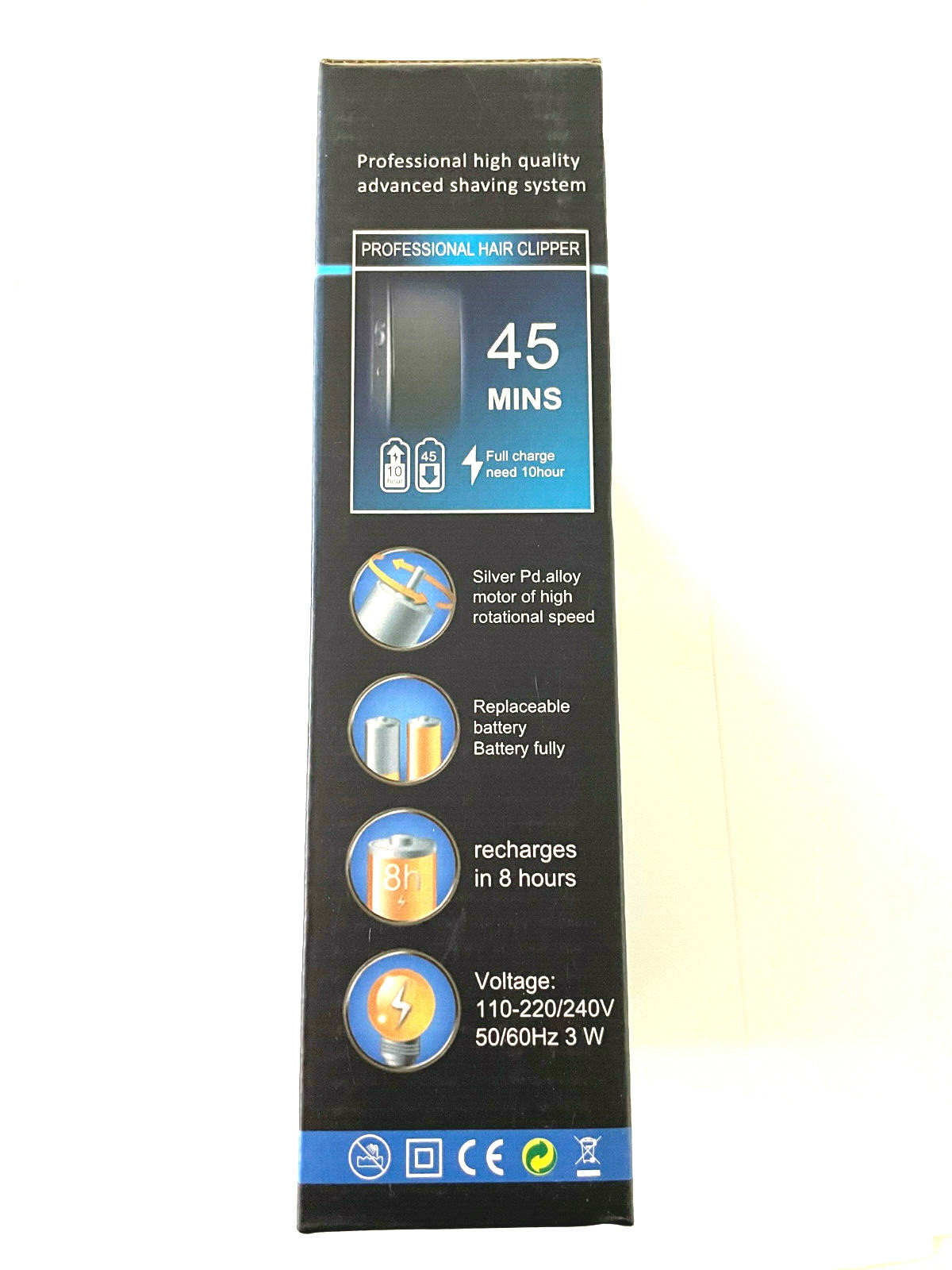 Professional Mens Hair Clipper Trimmer Rechargeable Shaver Excellent Gift Set