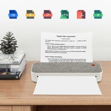 Portable Wireless A4 Bluetooth Thermal Printer for PC Cell Phone Photo Document