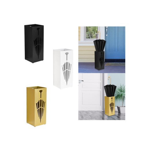 Porte-Parapluie Tissé Hexagonal Panier À Base De Bois Pour Parapluie D'Entrée Support De Canne