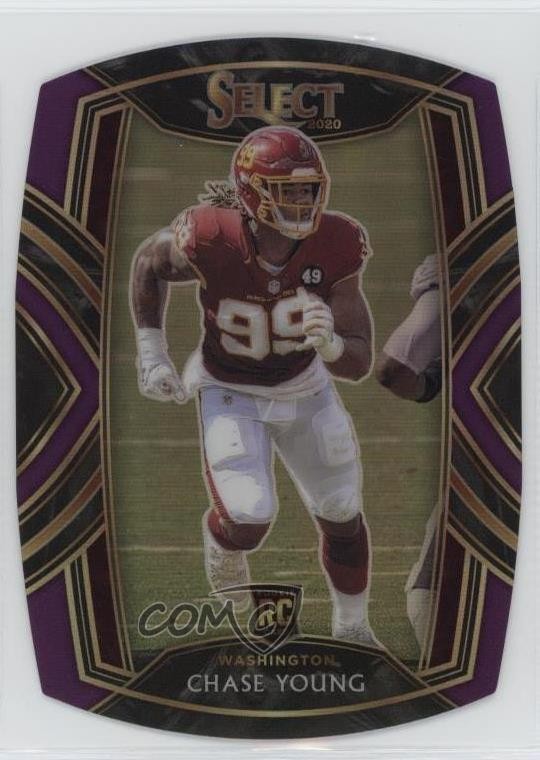 2020 Panini Select Club Level Purple Prizm Die-Cut Chase Young #264