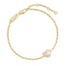 Pearich Gold Initial Bracelets For Women, 14k Filled Letter 6.5, C