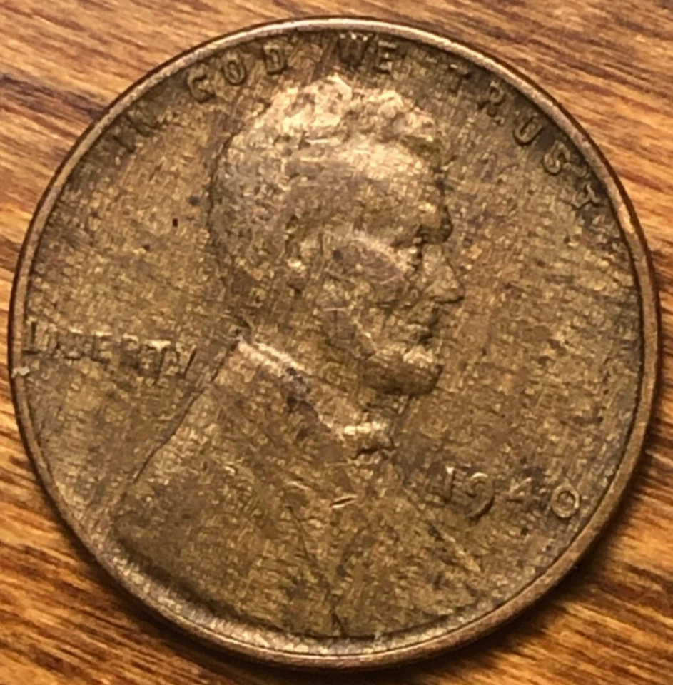 1940 Lincoln Wheat Cent Streaky Woody Improper Alloy Mix Error Unique Eye Appeal - Image 2 of 4