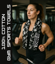 TOWELLI Cotton Gym Towel Sports Gym Fitness Outdoor  100%Cotton Camo Design