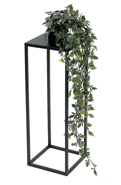 Blumenhocker Metall Schwarz Eckig 70 - 50 Cm BlumenstäNder Beistelltisch Modern-image