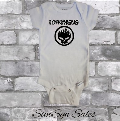 The Offspring Unisex Gerber Baby Band Onesie 0-3 Months Short Sleeve Bodysuit 