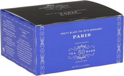Paris Black Tea | 50 Tea Bags | Fruity Vanilla & Caramel Blend with Hint of