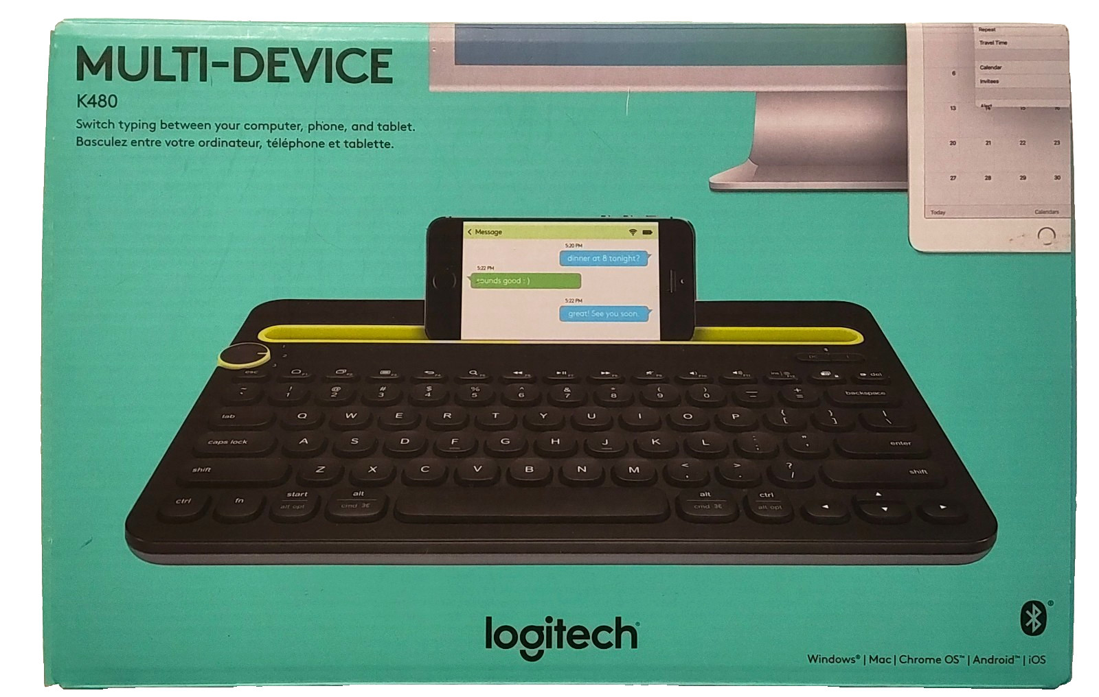 Logitech K480 TKL Bluetooth Multi-Device Keyboard Black