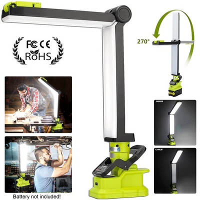#ad Cordless LED Work Light for Ryobi 18V ONE Plus Li ion Battery 2400LM Flashlight $45.99