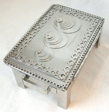 2608:: Trinket Box signed and dated by Master Metalworker Artisan Stanley Szwarc