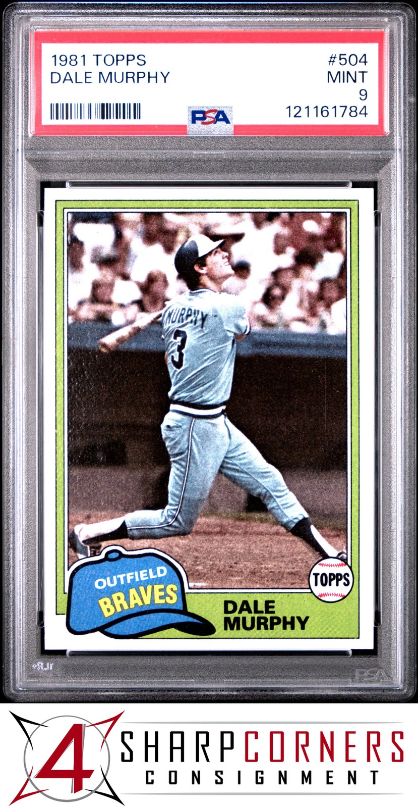 1981 TOPPS #504 DALE MURPHY BRAVES PSA 9