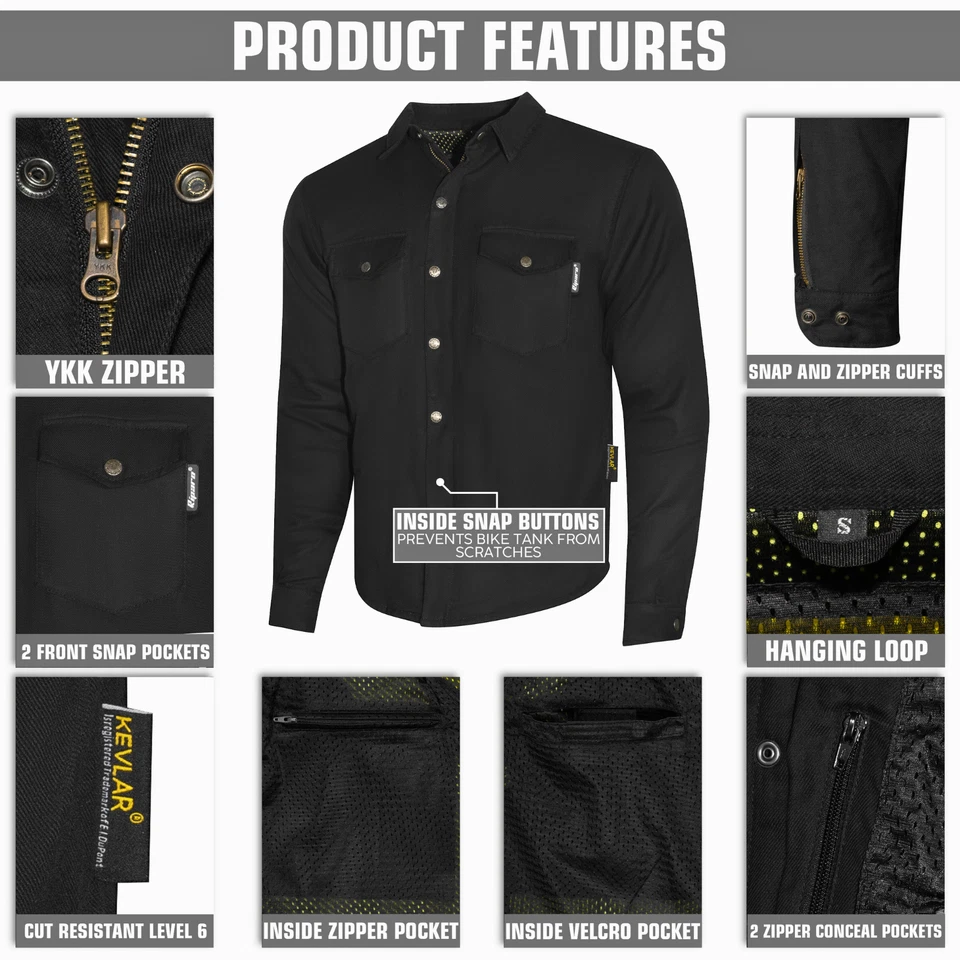 Camisa blindada de motocicleta Riparo para hombre con armadura CE con forro de aramida Foto 4 de 4