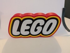 Logo LEGO 3D - Déco Gaming & Collection - Plaque Relief Rouge Jaune Blanc