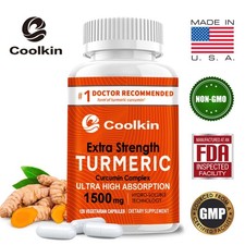 120pcs Extra Strength Turmeric Curcumin Complex - High Absorption, Pain Relief