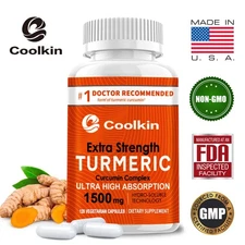 120pcs Extra Strength Turmeric Curcumin Complex - High Absorption, Pain Relief