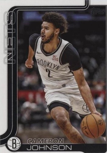 Cameron Johnson Signed 25-26 Topps NBA Cards Brooklyn Nets 