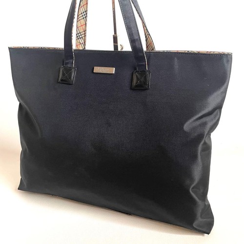 Burberrys BLEU LABEL Nylon Tote Bag Black Japan