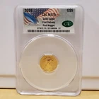 2025 $5 Gold Eagle 1/10 oz. CAC MS70 First Delivery-Nugget Sig -*SLAB SCRATCHES*