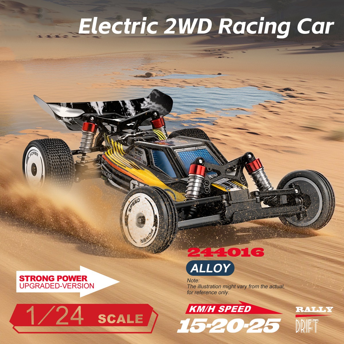 Wltoys 244016 2.4G 1:24 Scale 2WD High Speed Racing Off Road