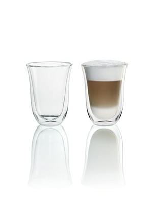 DELONGHI Thermoglas 2erSet DLSC312 Latte Macchiato Gläser Transparent