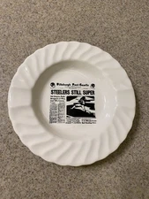 Vintage Pittsburgh Post-Gazette "Steelers Still Super" Ceramic Ashtray, 1976