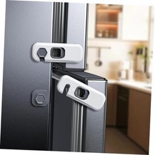2-Pack Fridge Locks - Child Proof - Refrigerator/Freezer Door Lock - Grey