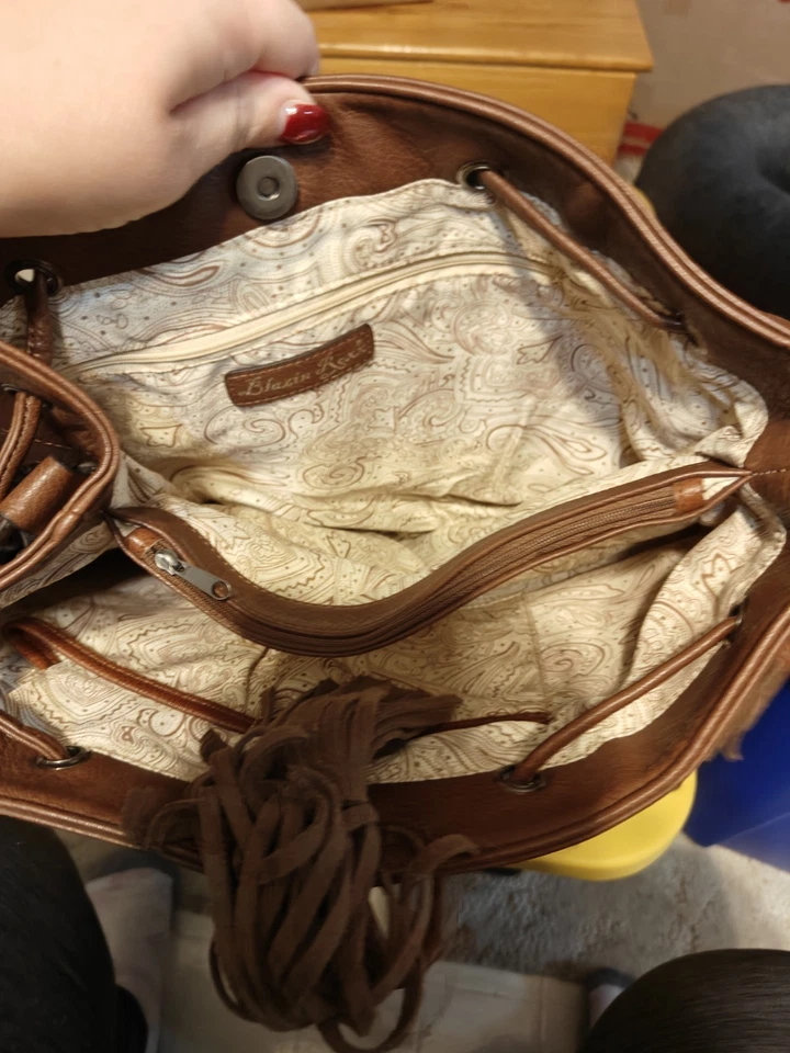 DO2- Blazin Roxx 女式西部手提包桶 Zapotec 棕色绿松石色  — 第 4/4 张图片