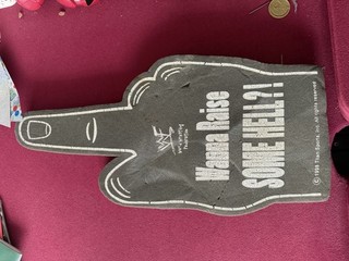 WWF Retro Vintage Undertaker Foam Finger Early 1990s WWE Rare Memorabilia
