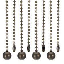 4 Set 3.3FT Ceiling Fan Pull Chain Beaded Cord Extender Ball Pendant Bronze