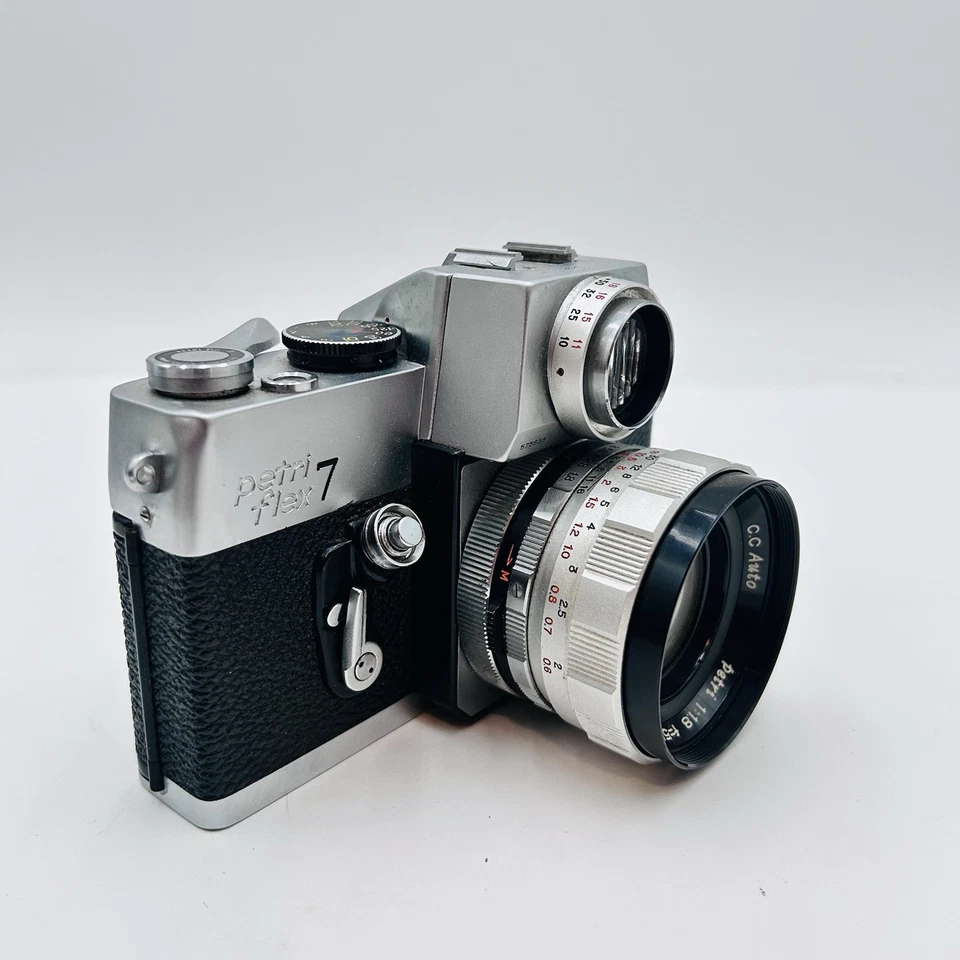Petri Flex 7 SLR con lente 55 mm f/1,8 86718 hecho en Japón 1964 sin probar como está Foto 3 de 4