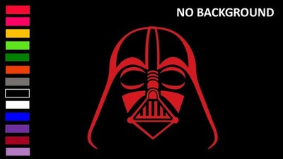 DARTH VADEN HELMET LORD VADER STAR WARS, Decal Stickers for Cars, Window, Laptop
