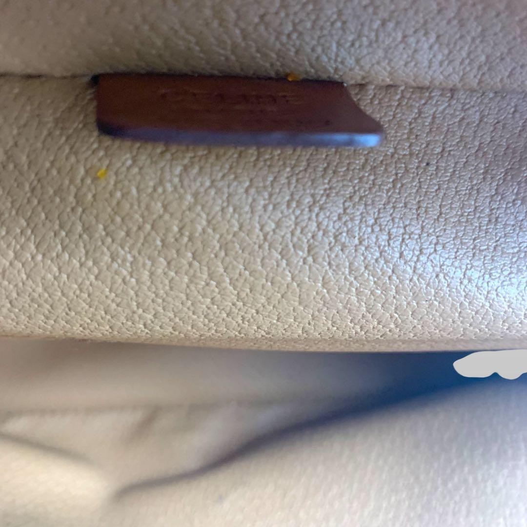 CELINE Houndstooth Pattern Vanity Bag Leather Bro… - image 13