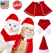 Cat Dog Christmas Cloak Scarf for Puppy Kitten Christmas Party Costume Supplies