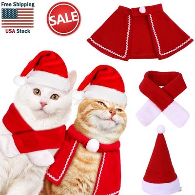 Cat Dog Christmas Cloak Scarf for Puppy Kitten Christmas Party Costume Supplies | eBay Cat Dog Christmas Cloak Scarf for Puppy Kitten Christmas Party Costume Supplies | eBay
